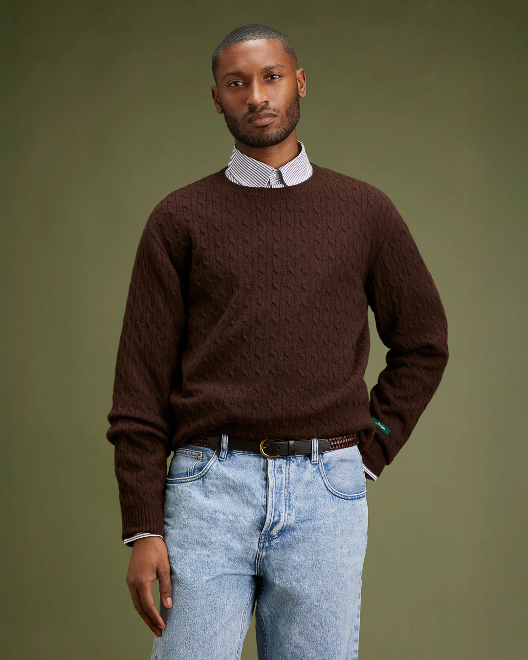 The Mercer Cable Knit | Brown - Image 6